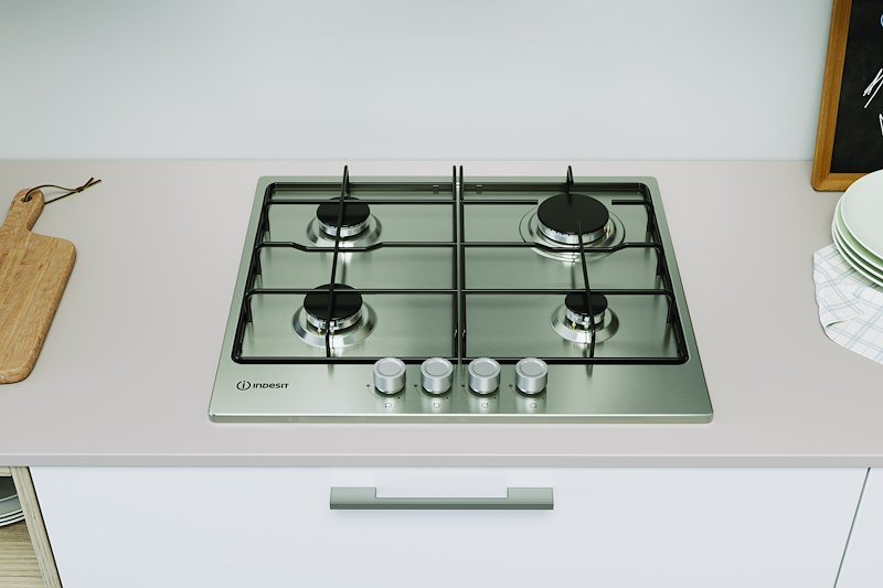 Indesit Piano cottura a gas Thp 642 Ix/i 1