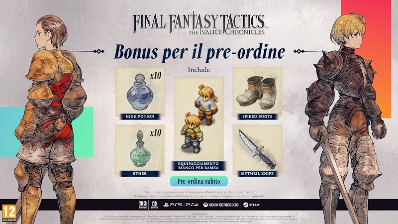 Namco Bandai Final Fantasy Tactics The Ivalice Chronicles PS5