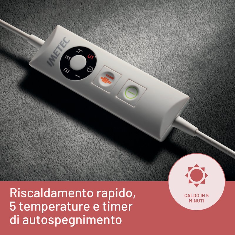 Imetec Intellisense CHP 03 Termoforo Cervicale E Spalle XXL 60x58 Cm - 5 Temperature Con Autospegnimento