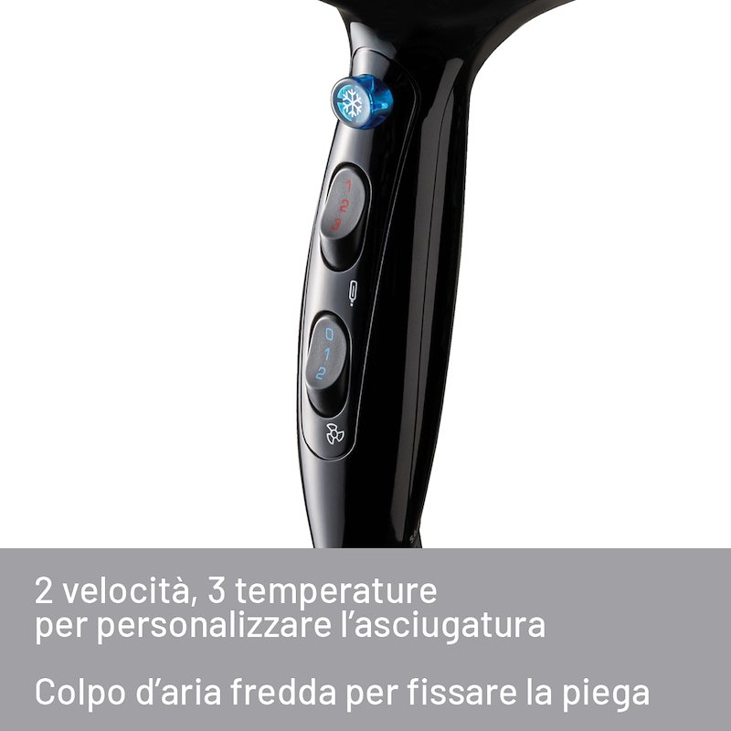 Imetec Asciugacapelli S6 2000 11977 Nero