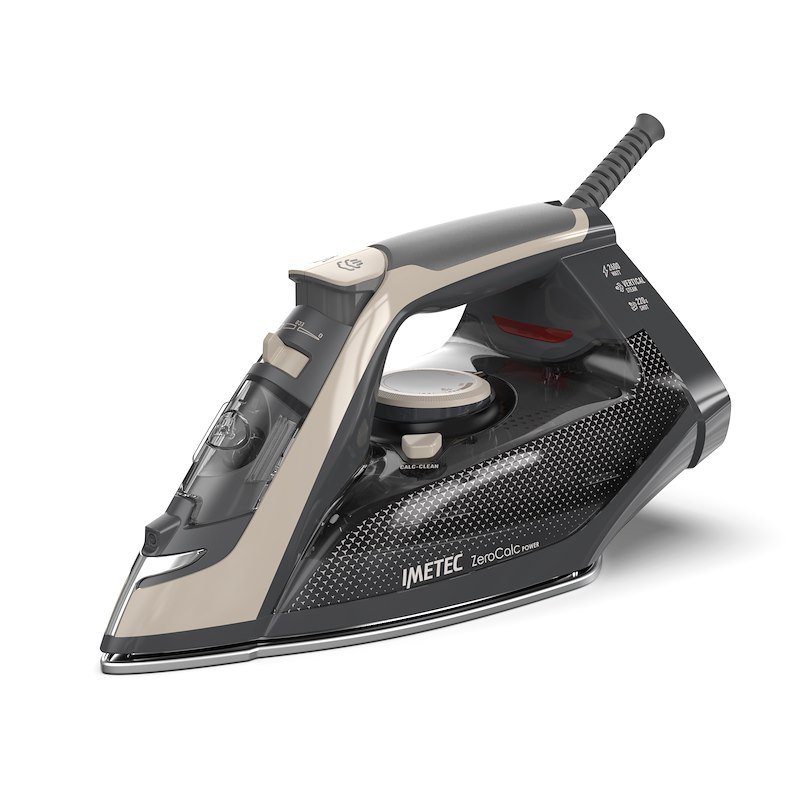 Imetec Ferro da Stiro a Vapore Zerocalc Power 9049 Nero e Sabbia