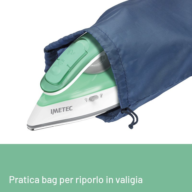 Imetec Ferro da Stiro da Viaggio a Vapore Nuvola 9048 Verde Acqua