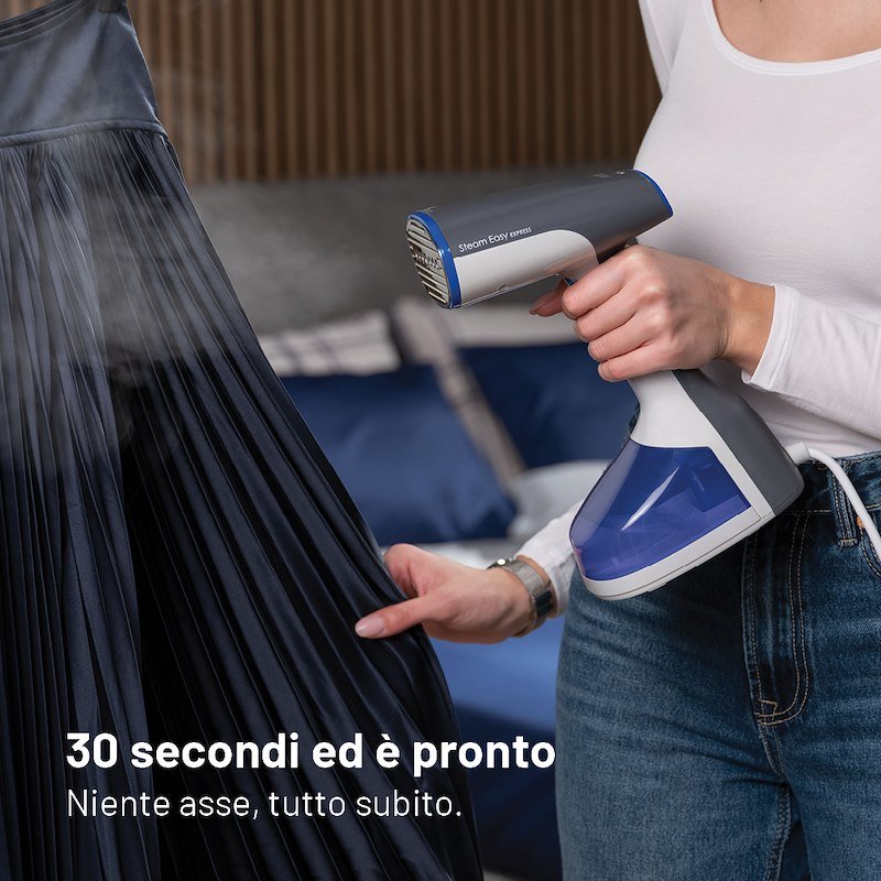 Imetec Ferro da Stiro Verticale Steam Easy Express 9057 Bianco e Blu