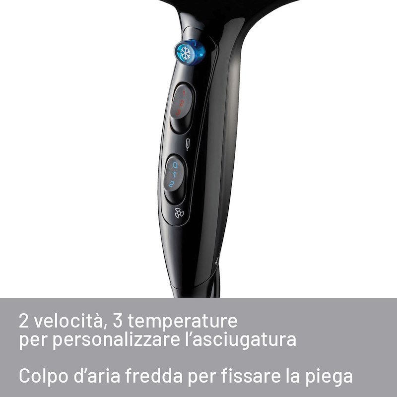 Imetec Asciugacapelli K7 2000 11976 Nero