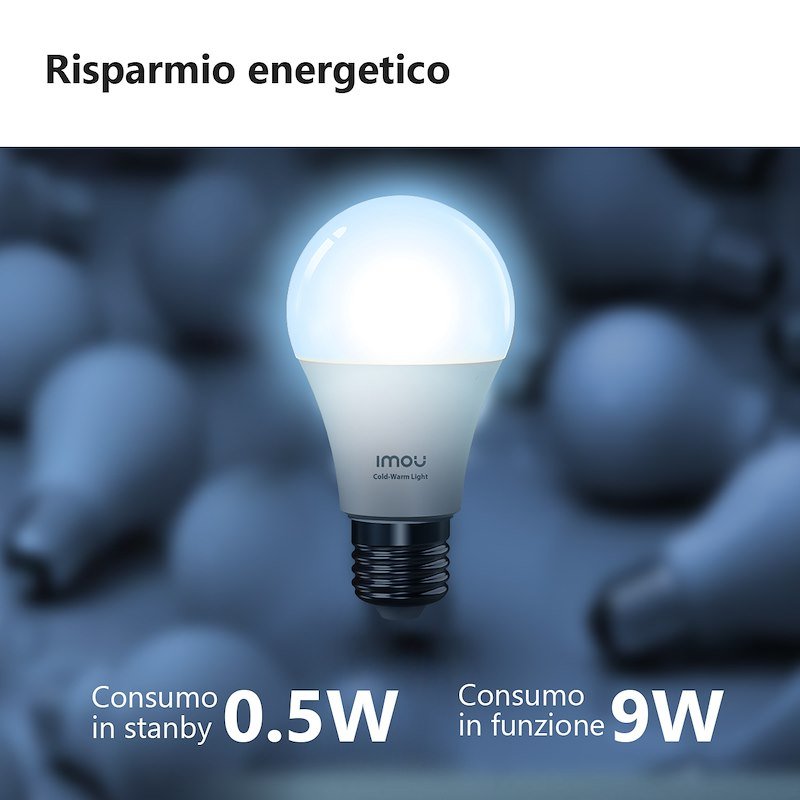 Imou Lampadina Intelligente a Colori Wi-Fi a LED E27 9W Light Blub B5