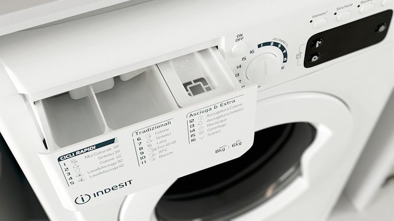 Indesit Lavasciuga Ewde 861483 W It N 8/6 Kg Bianco