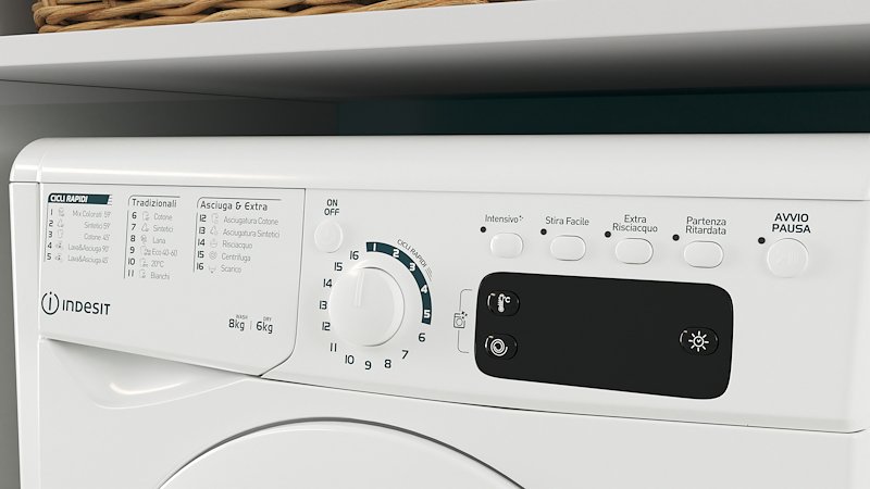 Indesit Lavasciuga Ewde 861483 W It N 8/6 Kg Bianco
