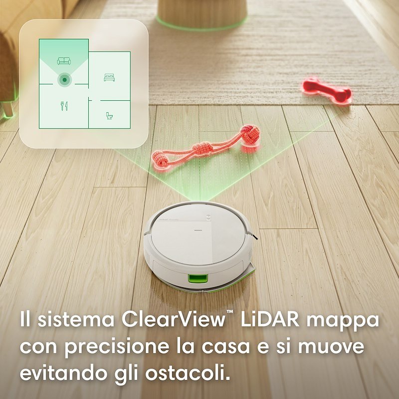 Irobot Robot Aspirapolvere e Lavapavimenti 2in1 Roomba 115 Combo White