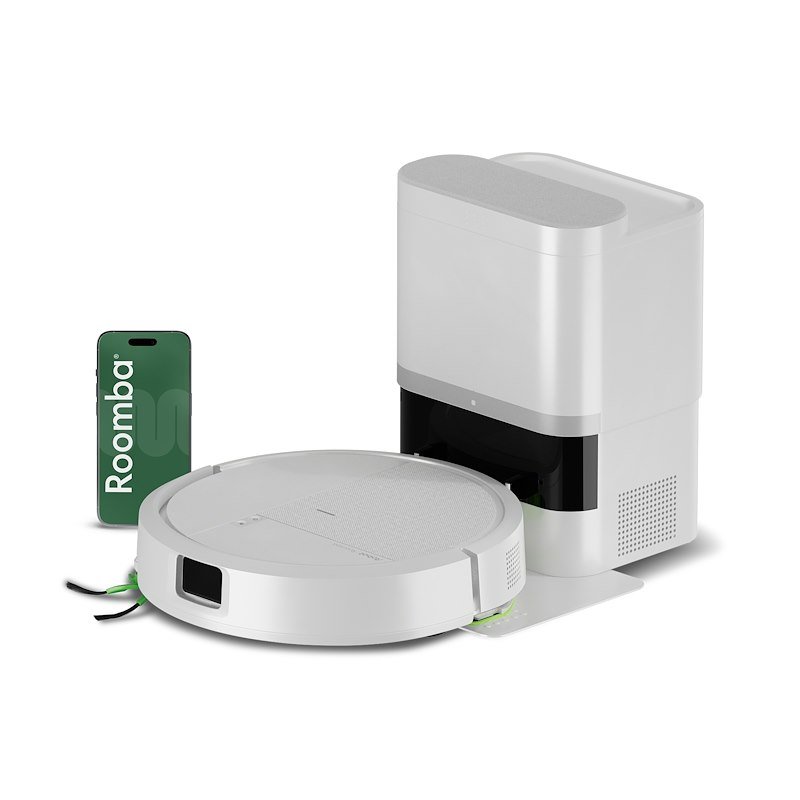 Irobot Robot Aspirapolvere e Lavapavimenti Roomba 115 Combo + Base White