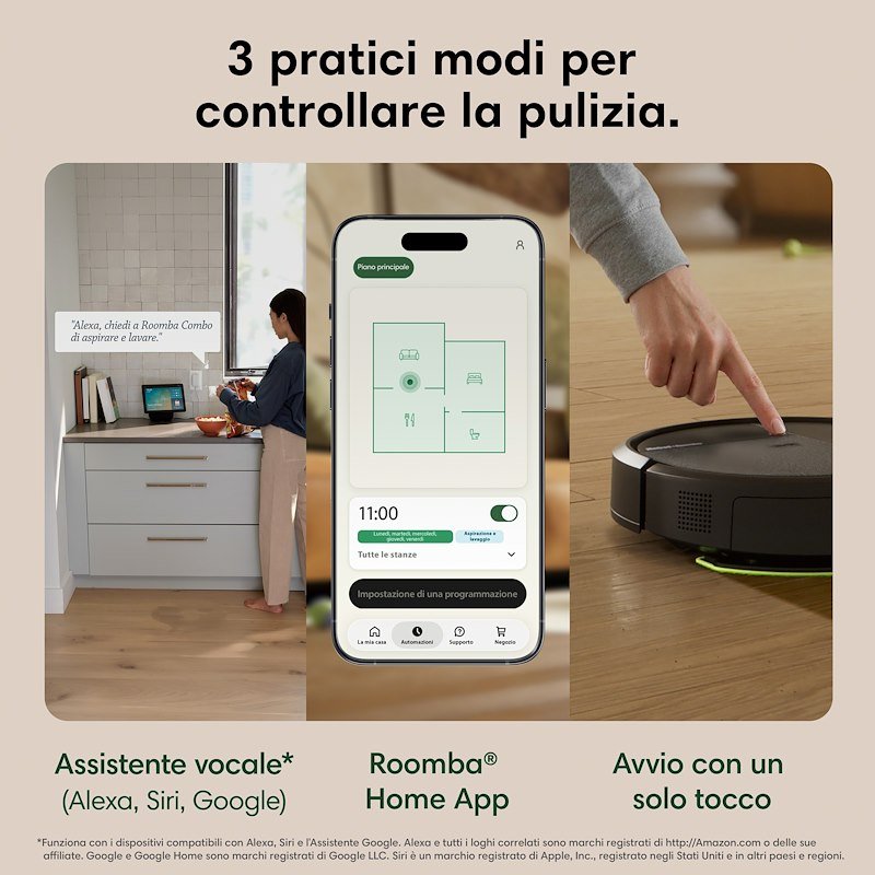 Irobot Robot Aspirapolvere Roomba Plus 515 Combo + AutoWash™ Dock Black
