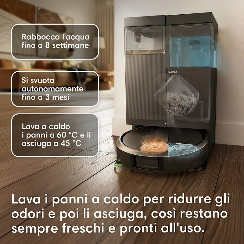 Irobot Robot Aspirapolvere Roomba Plus 515 Combo + AutoWash™ Dock Black
