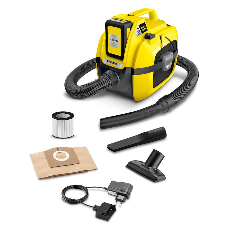 Karcher - Wd1 + Batteria 1.198-301.0 Giallo-nero