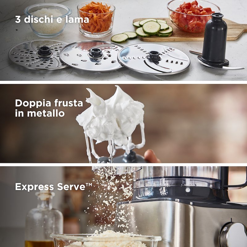 Kenwood Accessorio Tritacarne SGV-8 E - Lama In Acciaio Per Robot Chef KMX