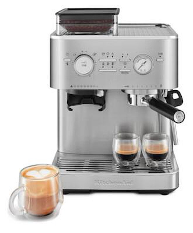 Kitchenaid macchina per caffè espresso semi-automatica con macinacaffè 5kes6551esx