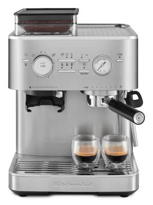Kitchenaid macchina per caffè espresso semi-automatica con macinacaffè 5kes6551esx
