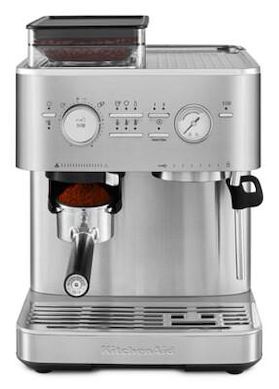 Kitchenaid macchina per caffè espresso semi-automatica con macinacaffè 5kes6551esx
