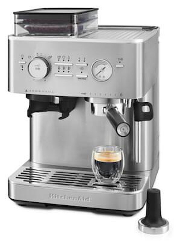 Kitchenaid macchina per caffè espresso semi-automatica con macinacaffè 5kes6551esx