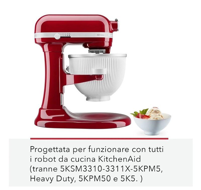 KitchenAid Gelatiera per Impastatrice 4,7L 5ksmcm Bianco