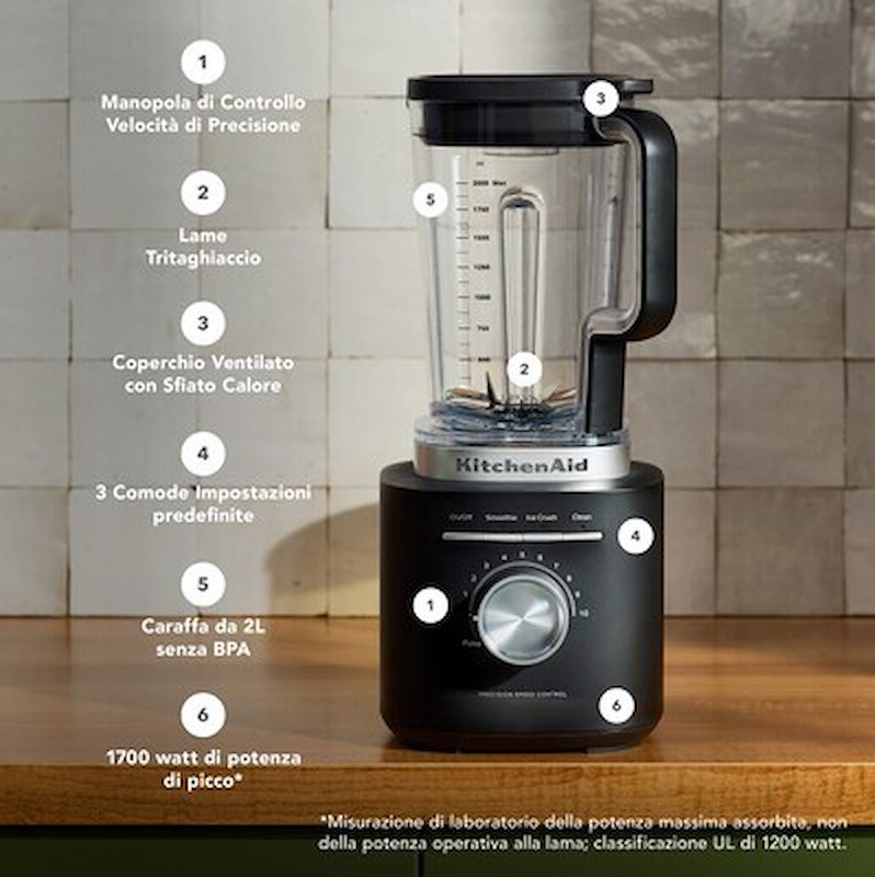 KitchenAid Frullatore Pure Power 5KSB2073 black matt