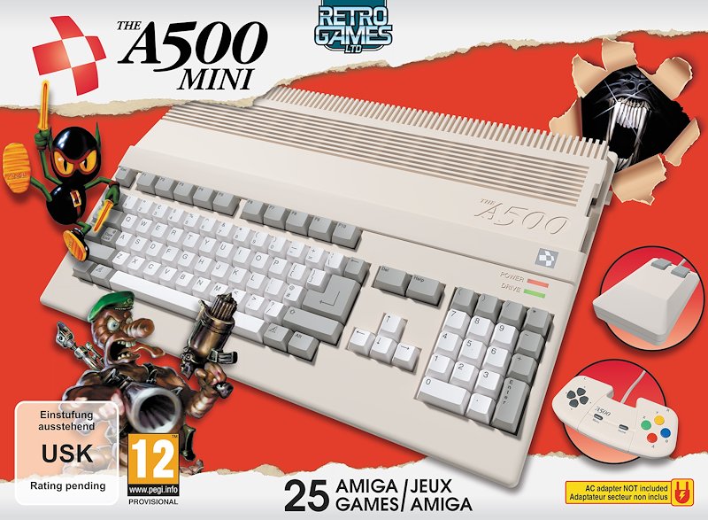 Koch Media Tastiera THEA500 MINI Retro Gaming Bianco