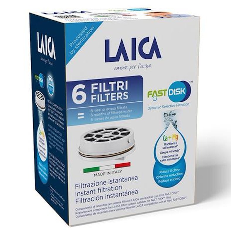 Laica Filtri per Acqua 6Pz Fast Disk Fdo6aa00