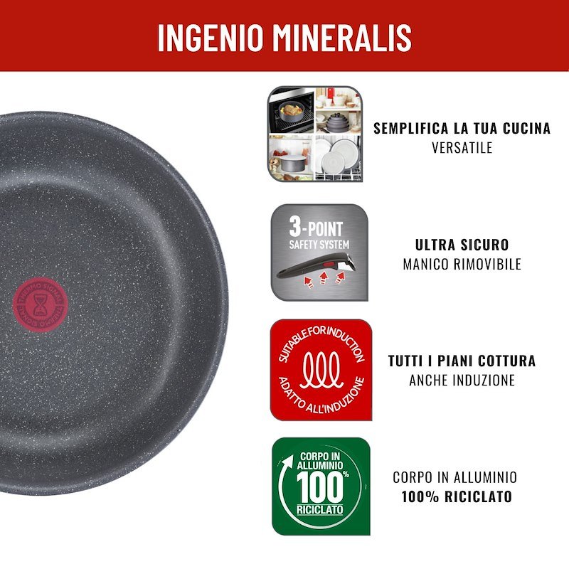 Lagostina Wok Ingenio Mineralis GREEN 26CM