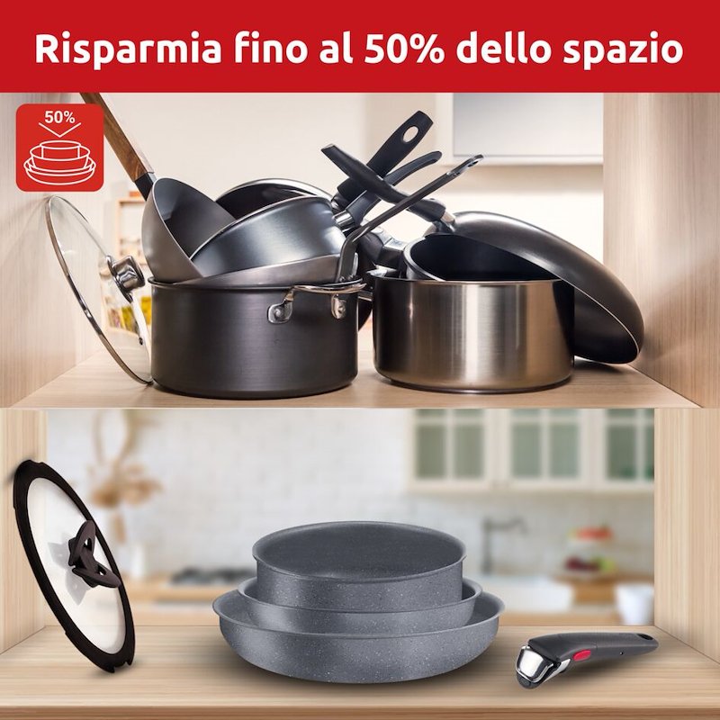 Lagostina Set pentole 13 PZ Ingenio Mineralis GREEN
