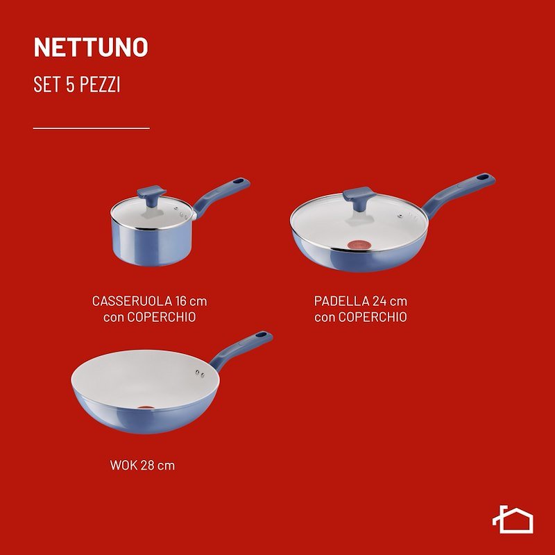Lagostina Batteria Nettuno Set 5pz 10288600005