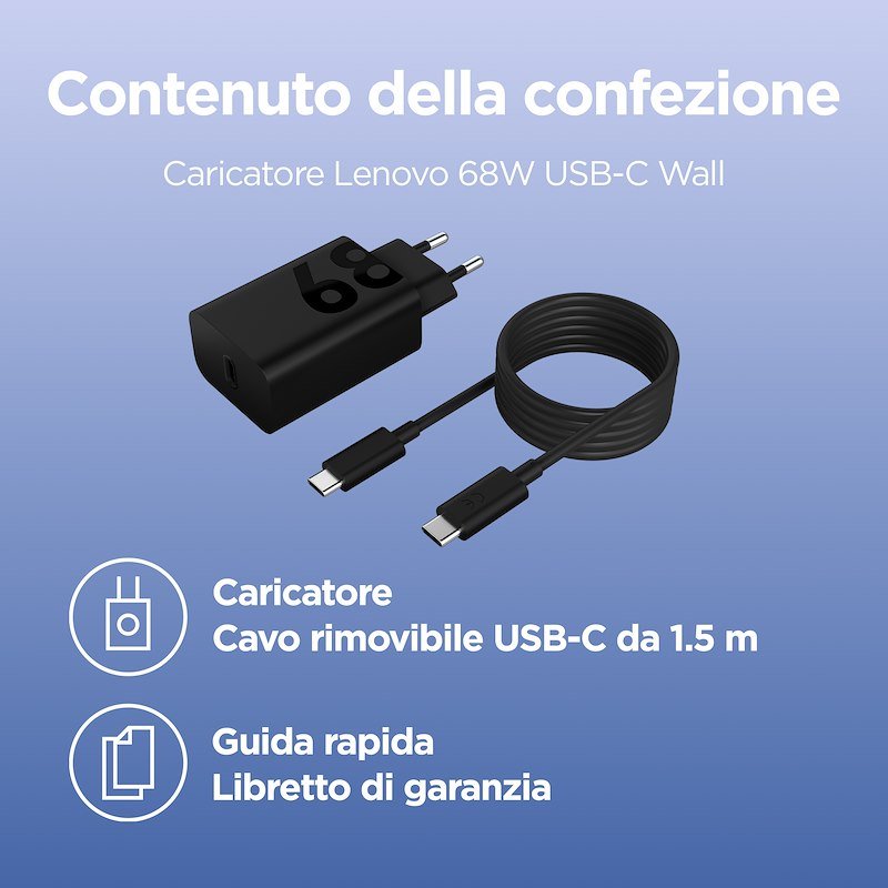 Lenovo Caricabatterie AC per tablet ZG38C05739 Nero