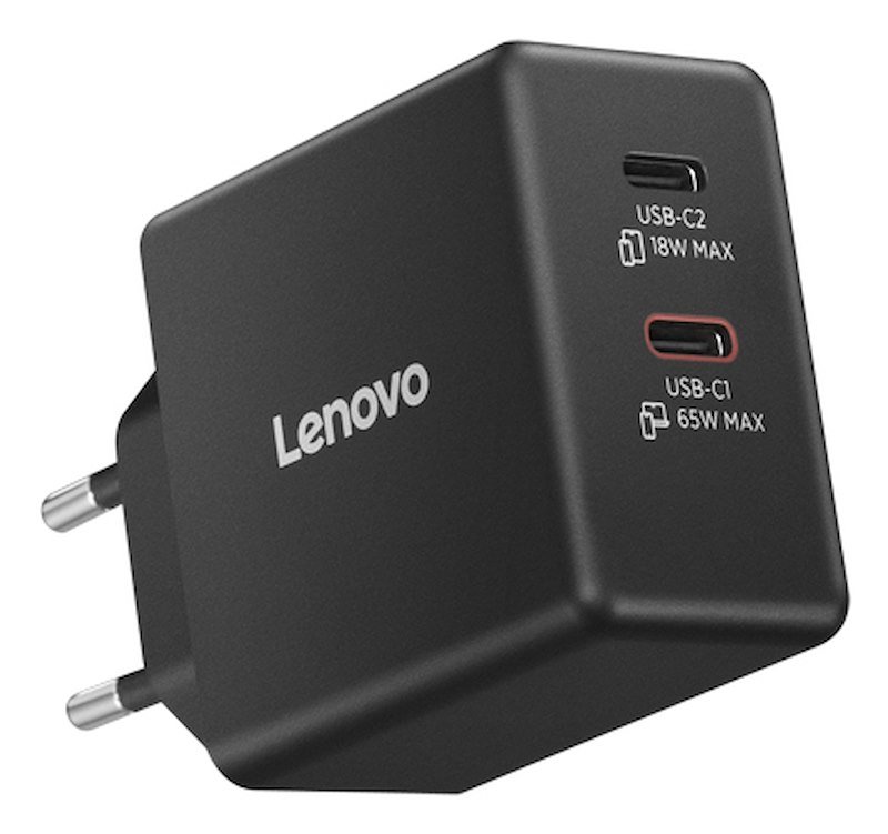 Lenovo Caricabatterie Dual USB-C 65W GaNG0a6065beu