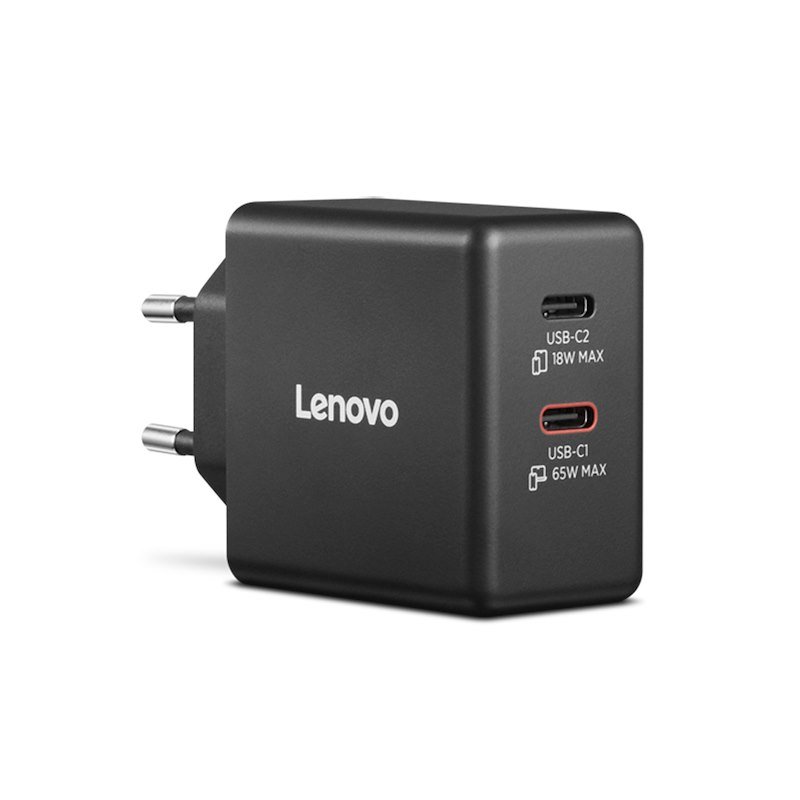 Lenovo Caricabatterie Dual USB-C 65W GaNG0a6065beu