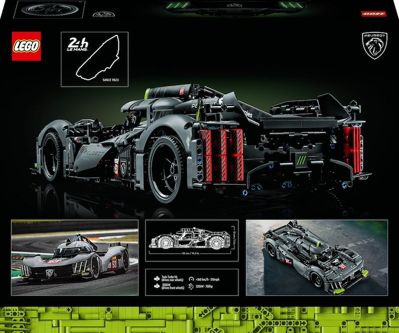 Lego Technic PEUGEOT 9X8 24H Le Mans Hybrid Hypercar 42156
