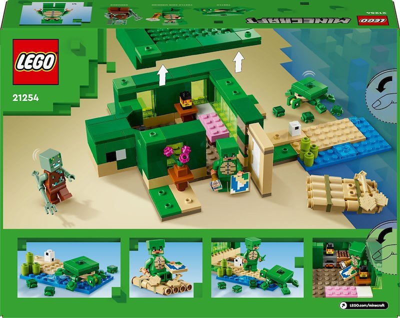 Lego® Beach House della tartaruga Minecraft 21254