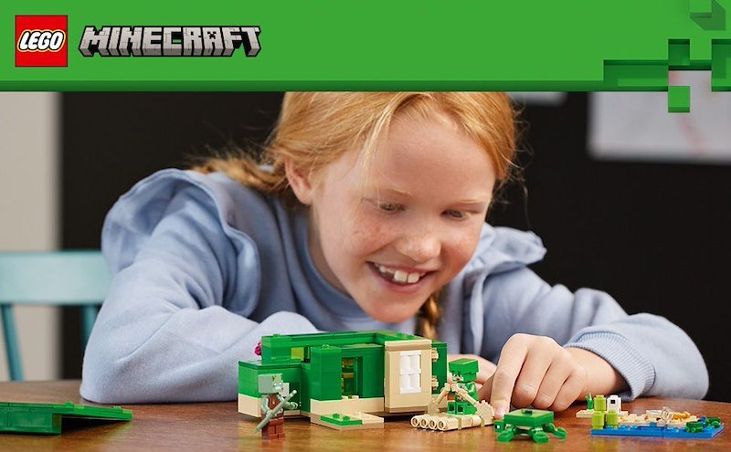 Lego® Beach House della tartaruga Minecraft 21254