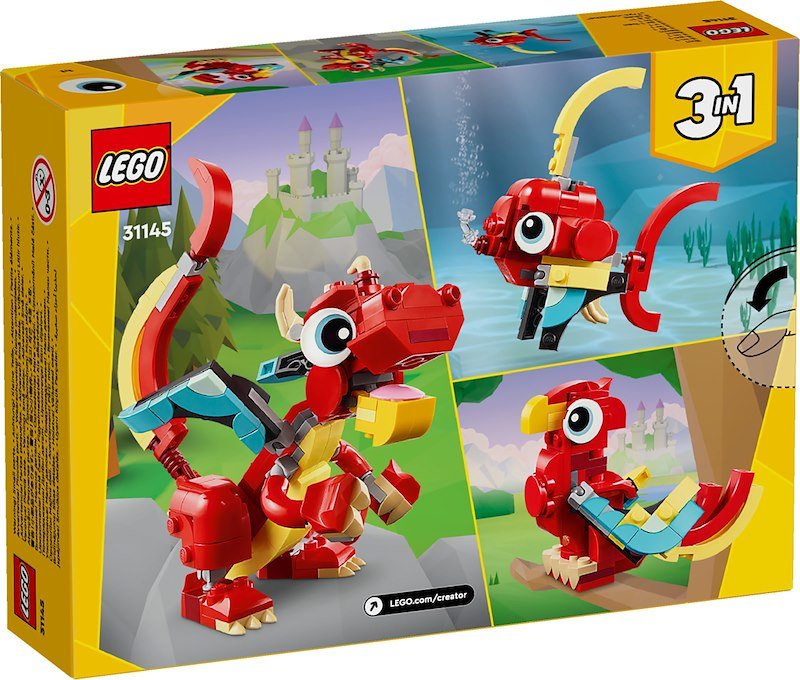 Lego® CREATOR Drago rosso 3 in 1 31145