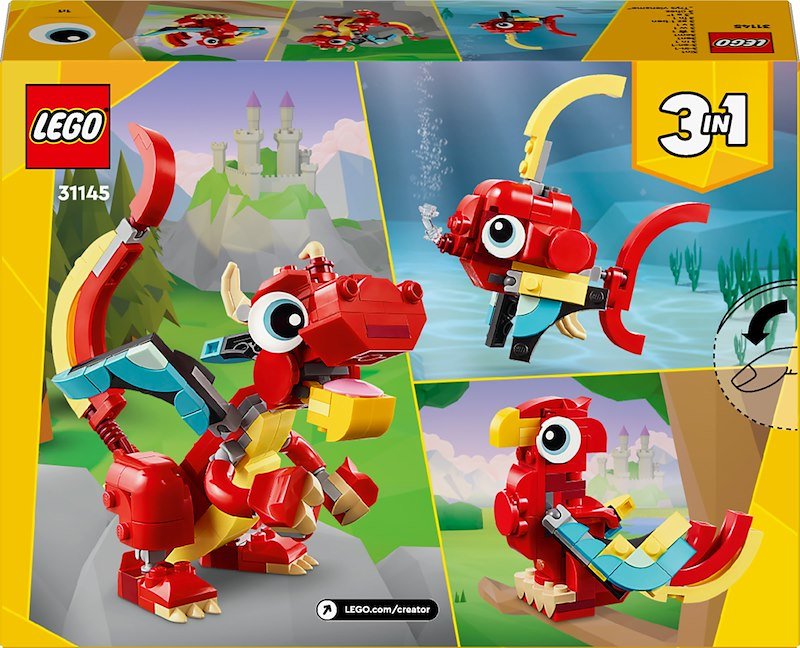 Lego® CREATOR Drago rosso 3 in 1 31145
