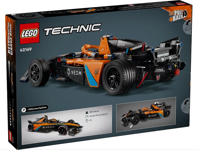 Lego Technic NEOM McLaren Formula E Race Car 42169
