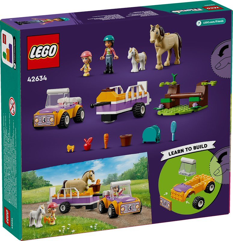 Lego® Friends Rimorchio con cavallo e pony 42634