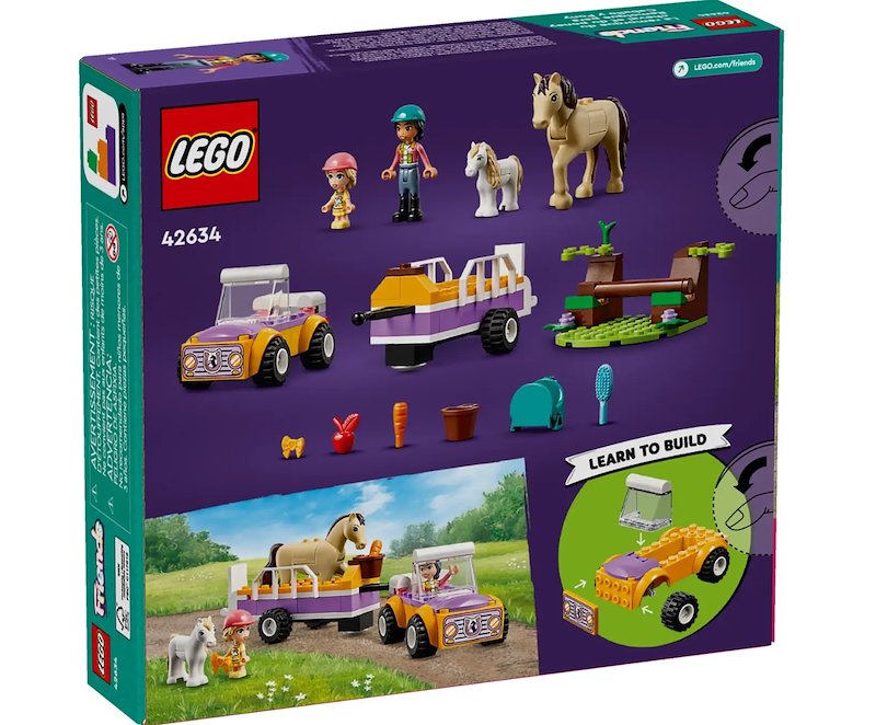 Lego® Friends Rimorchio con cavallo e pony 42634