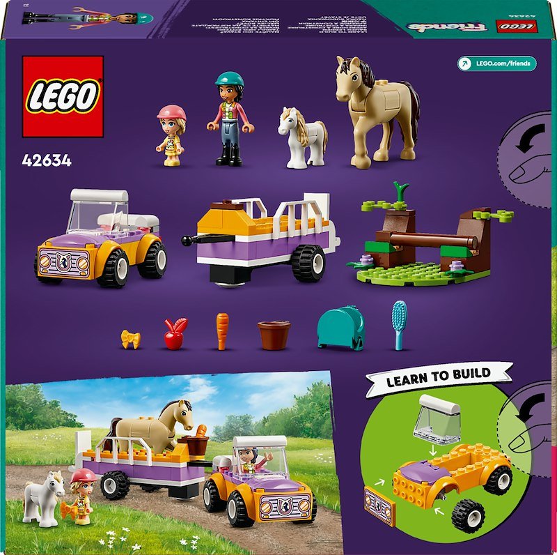Lego® Friends Rimorchio con cavallo e pony 42634