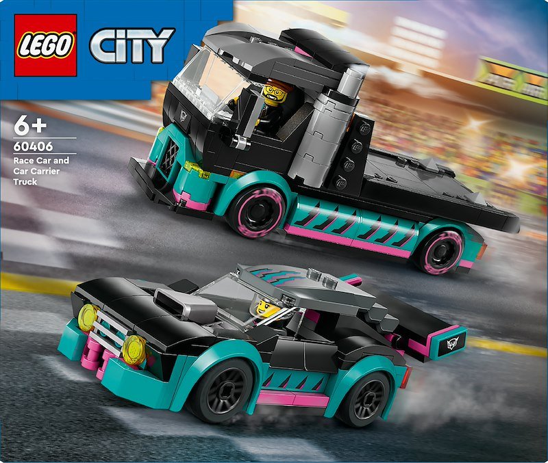 Lego® City Auto da corsa e trasportatore 60406