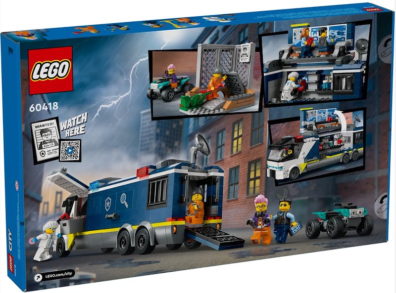 Lego City Camion laboratorio mobile della polizia 60418