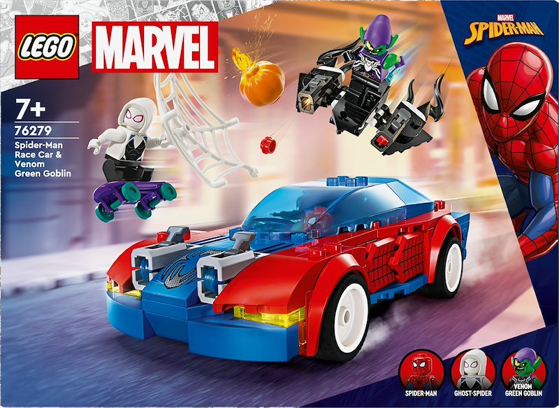 Lego® Marvel Auto da corsa di Spider-Man e Venom Goblin 76279