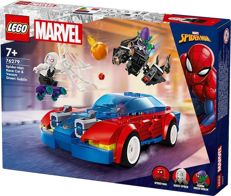 Lego® Marvel Auto da corsa di Spider-Man e Venom Goblin 76279