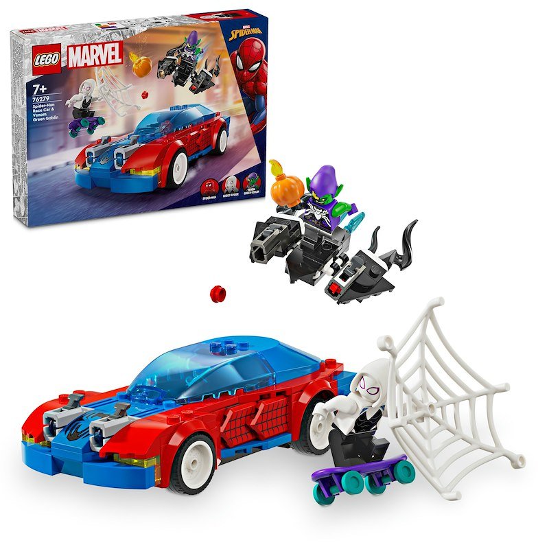 Lego® Marvel Auto da corsa di Spider-Man e Venom Goblin 76279