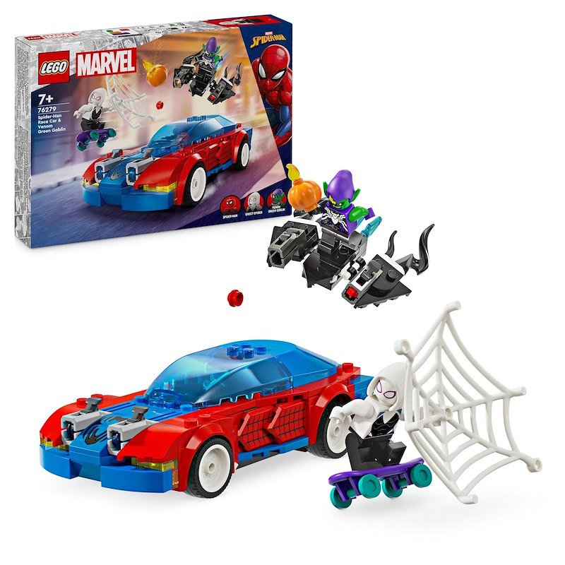 Lego® Marvel Auto da corsa di Spider-Man e Venom Goblin 76279
