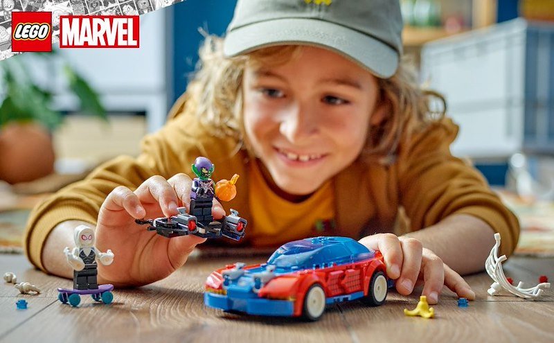 Lego® Marvel Auto da corsa di Spider-Man e Venom Goblin 76279