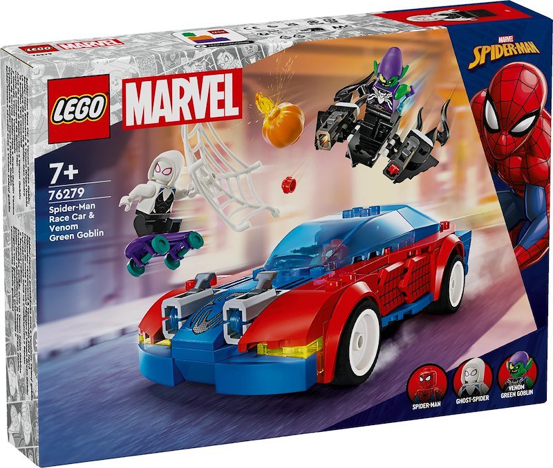Lego® Marvel Auto da corsa di Spider-Man e Venom Goblin 76279