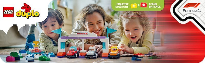 Lego Duplo Auto da corsa e piloti Team F1 10445
