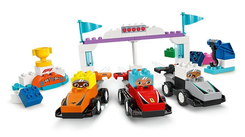 Lego Duplo Auto da corsa e piloti Team F1 10445